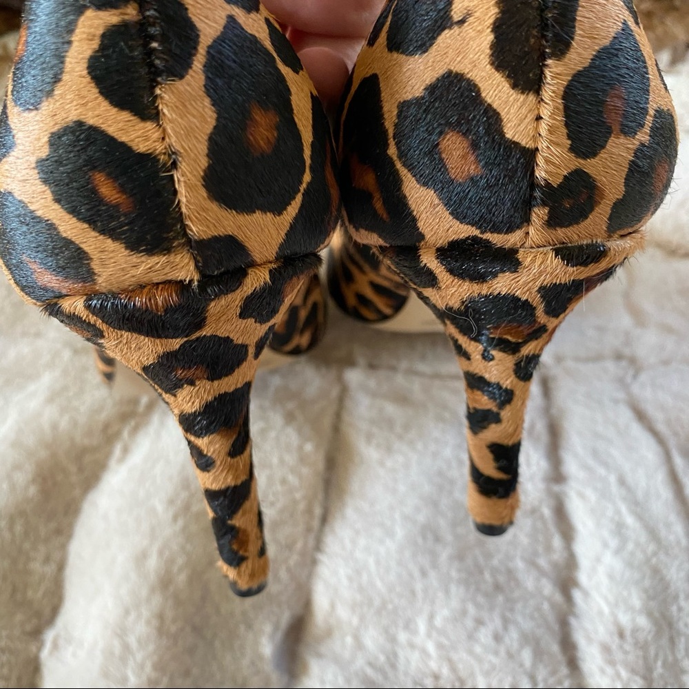 INC Calf Hair Leopard Stiletto Heels - Size 9 - Picture 2 of 8